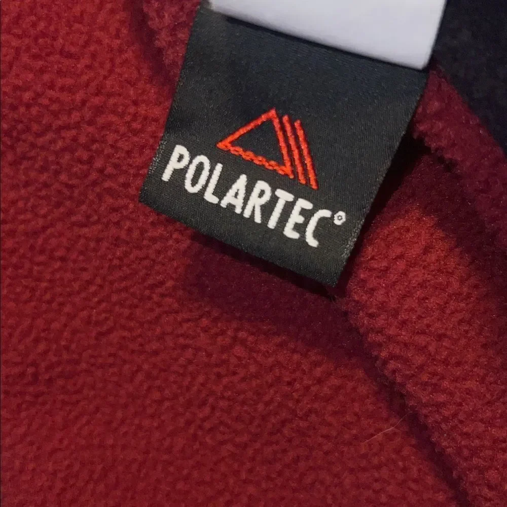 66° NORTH Red and Black Polartec Fleece Zip Jacket- Youth L